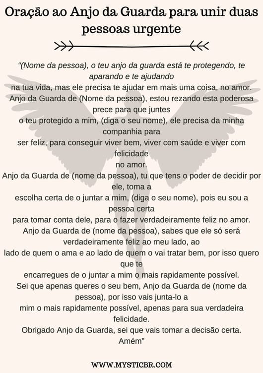 oração do anjo da guarda da pessoa amada